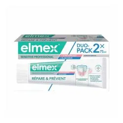 ELMEX Sensitive Professional - Dentifrice Soin gencives et blancheur lot 2 x 75ml