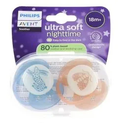 AVENT Ultra Soft - Sucette +18mois spécial nuit nature