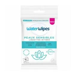 WATERWIPES Lingettes Intimes Sensitive x10