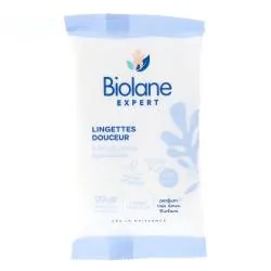 BIOLANE Expert - Lingettes Douceur à la glycérine hydratante x10