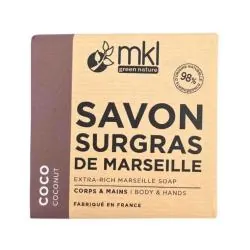 MKL Savon De Marseille Solide Surgras Huile De Coco 100g