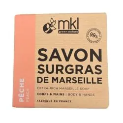 MKL Savon De Marseille Solide Surgras Pêche 100g