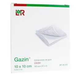 LOHMANN & RAUSHER Gazin - Compresses de Gaze Stériles Tissées 50 sachets - 10 x 10 cm