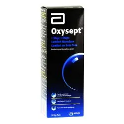 AMO Oxysept 1 étape système oxydant coffret solution 300ml + 30 comprimés (1 mois)