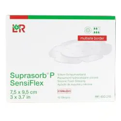 LOHMANN & RAUSHER Suprasorb P SensiFlex Pansement Hydrocellulaire Siliconé x10 7,5 x 9,5cm multisite border