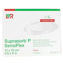 LOHMANN & RAUSHER Suprasorb P SensiFlex Pansement Hydrocellulaire Siliconé x10 12 x 15 cm multisite border
