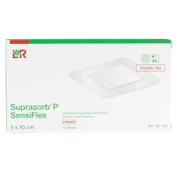 LOHMANN & RAUSHER Suprasorb P SensiFlex Pansement Hydrocellulaire Siliconé x10 5 x 10 cm border lite