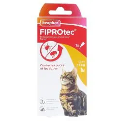 BEAPHAR Fiprotec 50mg solution spot-on pour chats x1 pipette