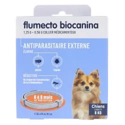 BIOCANINA Flumecto Collier Anti-Parasitaires 1 unité chien -8kg