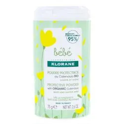 KLORANE Bébé Poudre de toilette protectrice pot de 75g