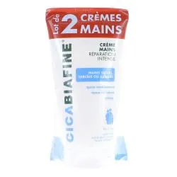 CICA BIAFINE Crème mains réparation intense lot de 2 tubes 75ml