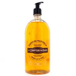 LE COMPTOIR DU BAIN Savon liquide de marseille vanille miel flacon 1l