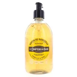 LE COMPTOIR DU BAIN Savon liquide de Marseille vanille miel flacon 500ml