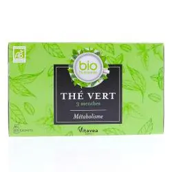 VITAVEA Infusion bio Thé Vert 3 Menthes 20 sachets