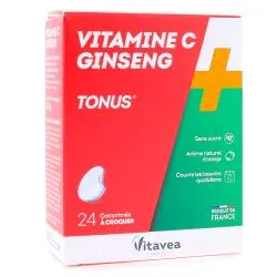 VITAVEA Tonus Vitamine C + ginseng 24 comprimés à croquer