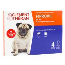 CLEMENT THEKAN Fiprokil chien 2-10kg 4 pipettes de 0.67ml