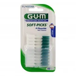 GUM n°634 Soft-picks large + fluoride x 40