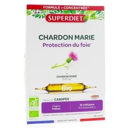 SUPERDIET Chardon marie bio 20 ampoules x 10ml