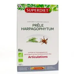 SUPERDIET Prêle-harpagophytum bio 20 ampoules