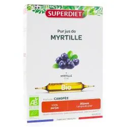 SUPERDIET Myrtille bio 20 ampoules x 10ml