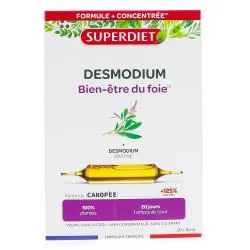 SUPERDIET Desmodium Bien-être du foie 20 ampoules x 10ml