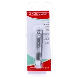 3 CLAVELES Coupe ongles avec lime grand modèle 8 cm