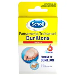 SCHOLL Pansements coricides pour durillons lot de 4