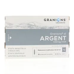 GRANIONS d'Argent 0,64 mg/2 ml boîte de 30 ampoules