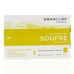 GRANIONS de Soufre 19,5 mg/2 ml boîte de 30 ampoules