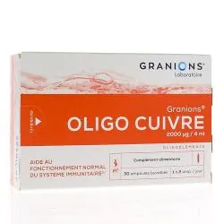 GRANIONS Oligoéléments - Cuivre 0.3mg/2ml x30 ampoules buvables