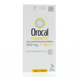 Orocal vitamine d3 500 mg/400 u.i. boîte de 180 comprimés
