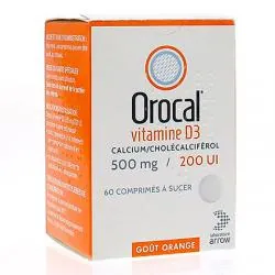 Orocal vitamine d3 500 mg/200 u.i. flacon de 60 comprimés