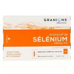 GRANIONS Oligoéléments - Selenium 0,96 mg/2 ml boîte de 30 ampoules