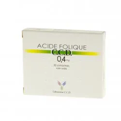 LABORATOIRE CCD Acide folique 0,4 mg boîte de 30 comprimés