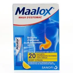Maalox maux d'estomac boîte de 20 sachets-doses