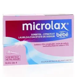 Microlax bébé boîte de 4 récipients unidoses