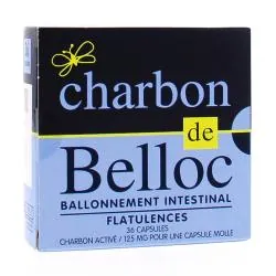 Charbon de belloc 125 mg boîte de 36 capsules