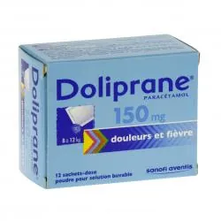 Doliprane 150 mg boîte de 12 sachets-doses