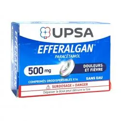 EFFERALGAN sans eau 500mg - 16 comprimés orodispersibles boîte de 16 comprimés