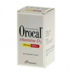 Orocal vitamine d3 500 mg/400 u.i. boîte de 60 comprimés