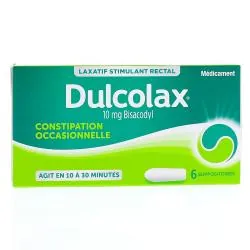 DULCOLAX 10 mg suppositoires x6 boîte de 6 suppositoires