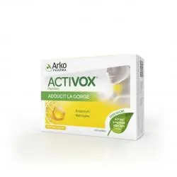 ARKOPHARMA Activox sans sucre arôme miel citron etui de 24 pastilles