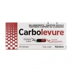 CARBOLEVURE adultes boîte de 30 gélules