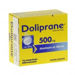 DOLIPRANE 500 mg boîte de 16 comprimés effervescents