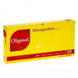 Manganèse oligosol boîte de 14 ampoules