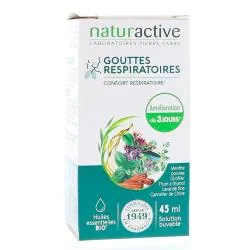 NATURACTIVE Gouttes respiratoires aux huiles essentielles BIO flacon de 45 ml