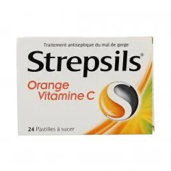 Strepsils orange vitamine C boîte de 24 pastilles