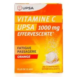 UPSA Vitamine C effervescente 1000mg 2 tubes de 10 comprimés