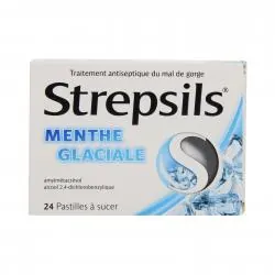 Strepsils menthe glaciale boîte de 24 pastilles