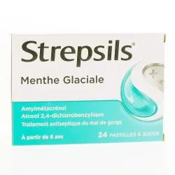 Strepsils menthe glaciale boîte de 24 pastilles à sucer